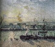 Camille Pissarro, sunset port